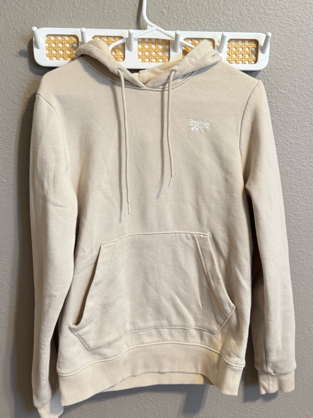 Reebok Beige Oversized Crewneck Hoodie